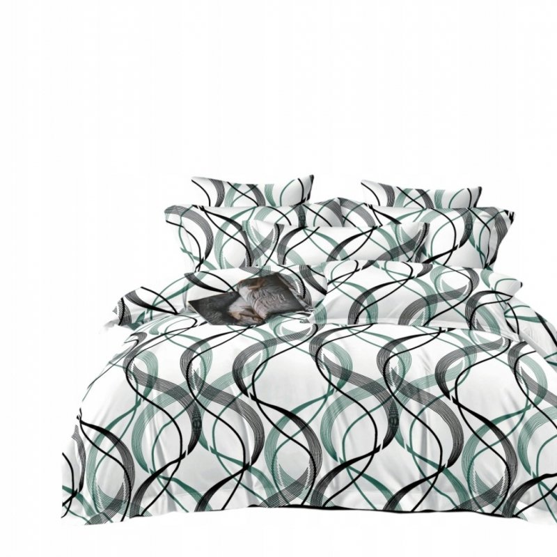 POŚCIEL 200x220 BAWEŁNA KOMPLET POŚCIELI + 2 POSZEWKI + PRZEŚCIERADŁO A-22