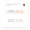ulotka 120 x 120 mm, druk pełnokolorowy obustronny 4+4, na papierze offsetowym 170 g, 100 sztuk