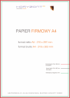 papier firmowy A4 / druk pełnokolorowy jednostronny 4+0, na papierze offset / preprint 90 g - 25 sztuk 