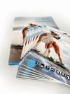 katalog A5, druk pełnokolorowy obustronny 4+4, na papierze kredowym, kreda 130 g, 28 str., 150 sztuk