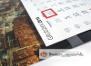 Kalendarz jednodzielny Eko Sky, płaski, druk jednostronny kolorowy (4+0), Folia błysk jednostronnie, Podkład - Karton 300 g, okienko czerwone - 20 sztuk