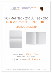 Karta menu 396 x 210 składana do 198 x 210 mm, druk pełnokolorowy obustronny 4+4, na papierze kredowym, 350 g, 8 sztuk