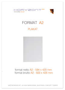 plakat A2, druk pełnokolorowy jednostronny 4+0, na papierze kredowym mat, 350 g - 5 sztuk