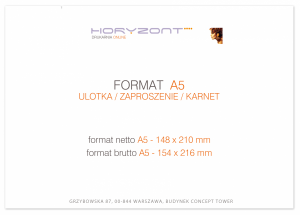 zaproszenie A5  - 148 x 210 mm, druk dwustronny, kreda 350 g, foliowane dwustronnie - 50 sztuk
