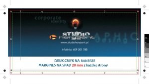 Baner laminowany ekono Frontlit 510g, oczka co 50 cm, 125 x 350 cm, 1 szt.