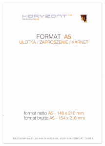 katalog A5, druk pełnokolorowy obustronny 4+4, na papierze kredowym, kreda 170 g, 44 str., 20 sztuk