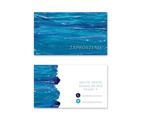 zaproszenie - 150 x 150 mm, druk dwustronny,  papier ozdobny Rives 250 g / Modigliani 260 g - 100 sztuk
