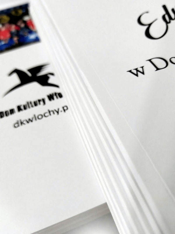 katalog A4, druk pełnokolorowy obustronny 4+4, na papierze kredowym, kreda 130 g, 8 str., 500 sztuk
