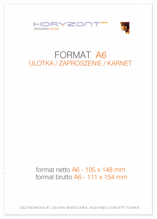 katalog A6, druk pełnokolorowy obustronny 4+4, na papierze kredowym, okładka - kreda 250 g + środki 130 g, 16 str., 300 sztuk