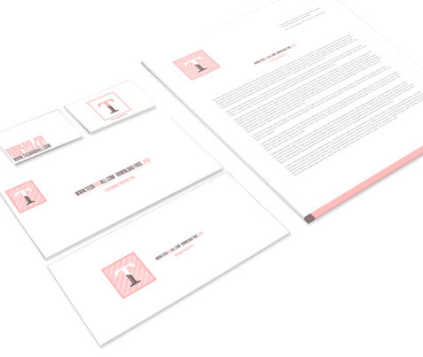 papier firmowy A4 / druk pełnokolorowy jednostronny 4+0, na papierze offset / preprint 90 g - 25 sztuk 