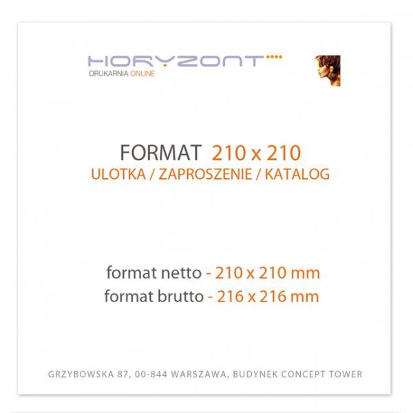 katalog 210 x 210 mm, druk pełnokolorowy obustronny 4+4, na papierze kredowym, kreda 170 g, 20 str., 200 sztuk