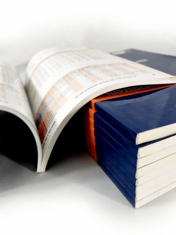 katalog DL, druk pełnokolorowy obustronny 4+4, na papierze kredowym, kreda 130 g, 12 str., 5 sztuk