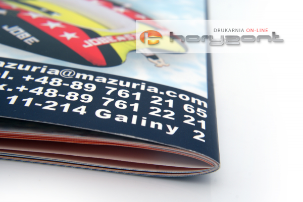 katalog 210 x 210 mm, druk pełnokolorowy obustronny 4+4, na papierze kredowym: okładka 250 g foliowana + środki 130 g, 20 str., 5 sztuk