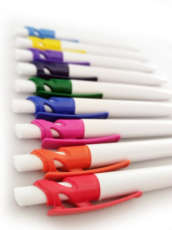 długopis MAXUS WHITE do nadruku, nadruk Pantone z palety do wyboru 1+0 - 400 sztuk
