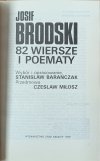 Josif Brodski • 82 wiersze i poematy [Stanisław Barańczak, Czesław Miłosz]
