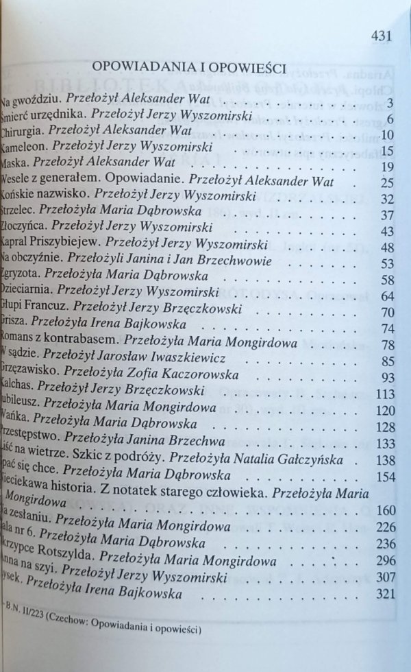 Antoni Czechow • Opowiadania i opowieści. Wybór 