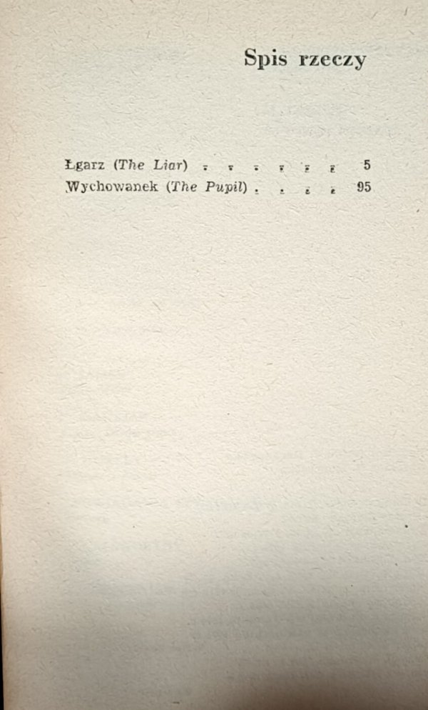 Henry James Łgarz - spis treści