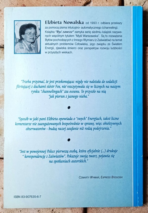 Elżbieta Nowalska  Być zawsze. Przekazy z innego wymiaru - okładka