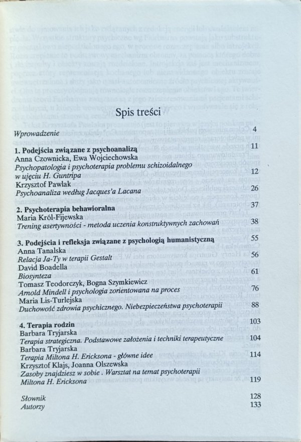Maria Lis-Turlejska - Nowe zjawiska w psychoterapii [Lacan, psychoanaliza, Gestalt, Mindell, Milton H. Erickson]