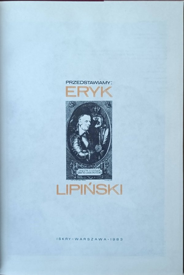 Zofia Skorupińska • Przedstawiamy: Eryk Lipiński - strona tytułowa