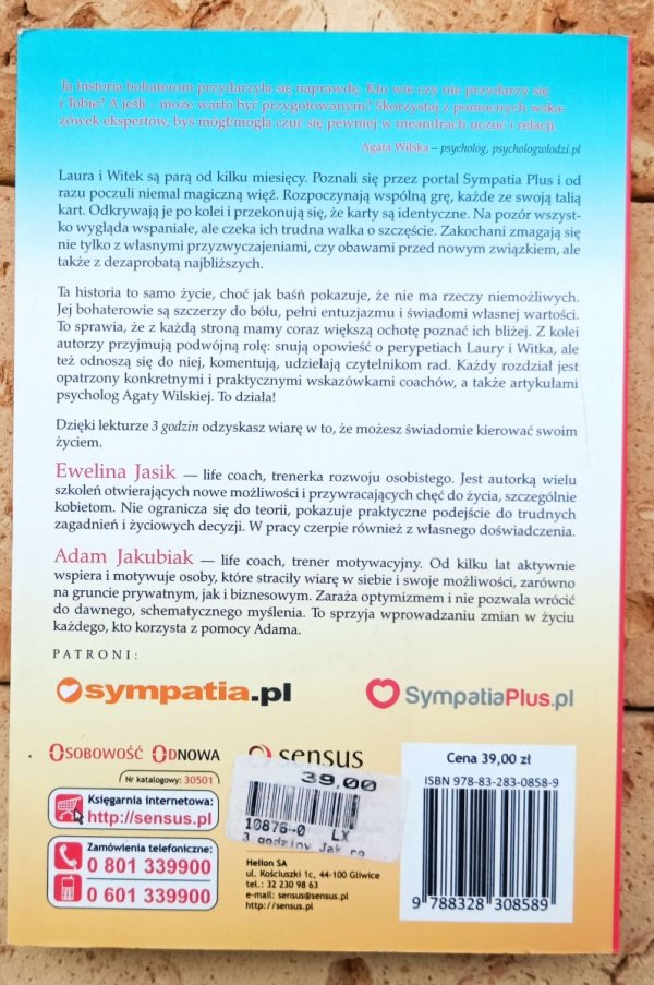 Jasik Ewelina, Jakubiak Adam - 3 godziny. Jak rozpoznać prawdziwą miłość - okładka