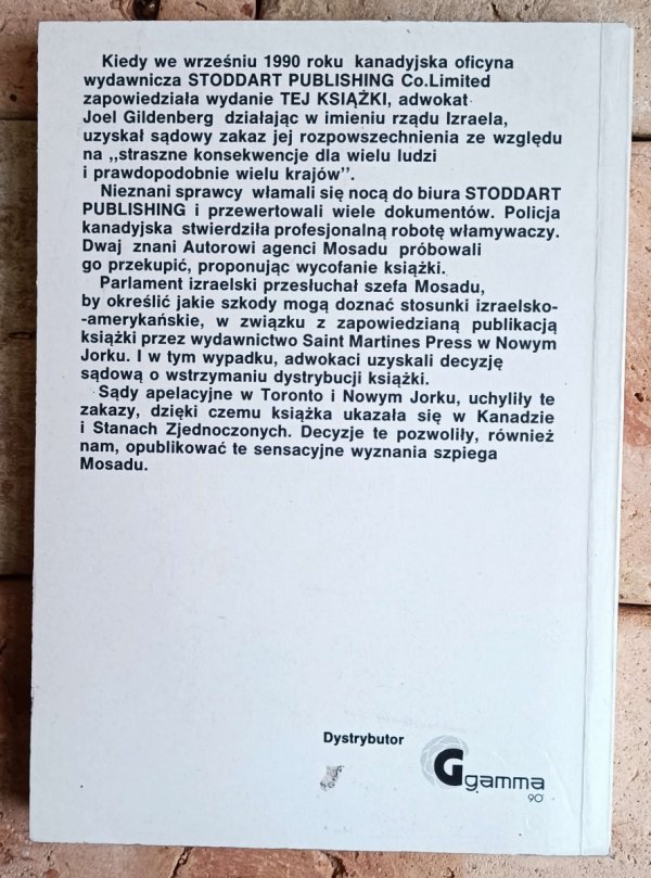 Claire Hoy, Victor Ostrowsky  Wyznania szpiega. Z tajemnic izraelskiego wywiadu  - okładka