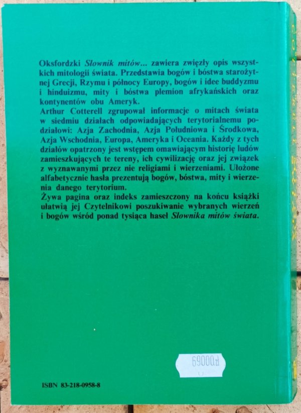 Arthur Cotterell Słownik mitów świata - okladka