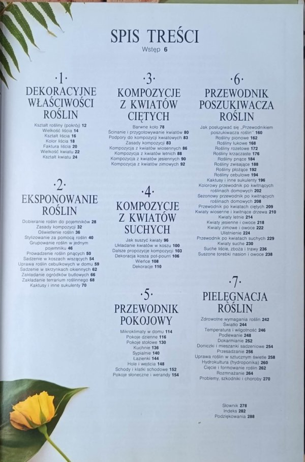 John Brookes Wielka księga kwiatów. Sztuka kompozycji i pielęgnowania - spis treści