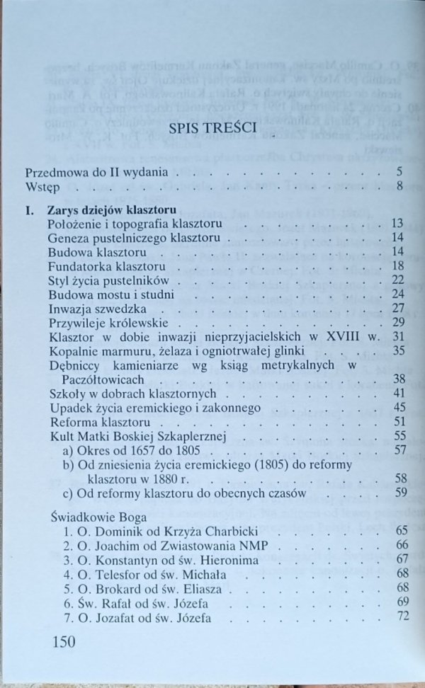 O. Benignus Józef Wanat • Maryjne Sanktuarium Karmelitów Bosych w Czernej. Przewodnik - spis treści