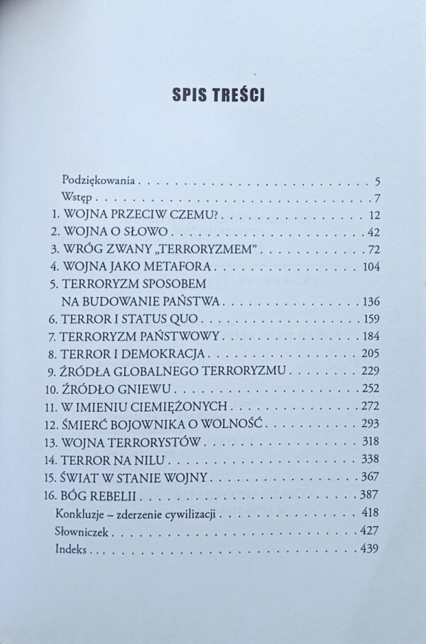Phil Rees - Kolacja z terrorystą. Spotkania z najbardziej poszukiwanymi bojownikami na świecie - spis treści