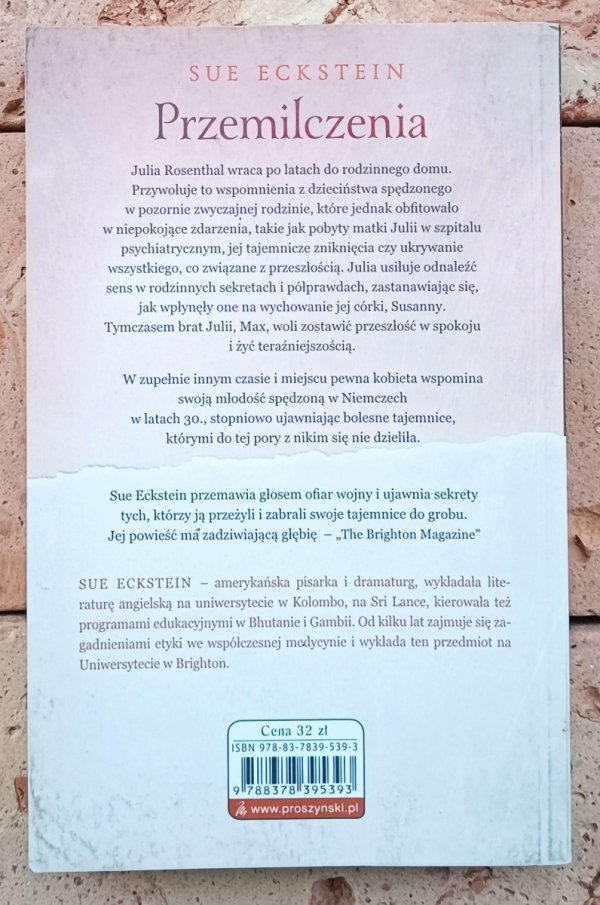 Sue Eckstein  Przemilczenia - okładka