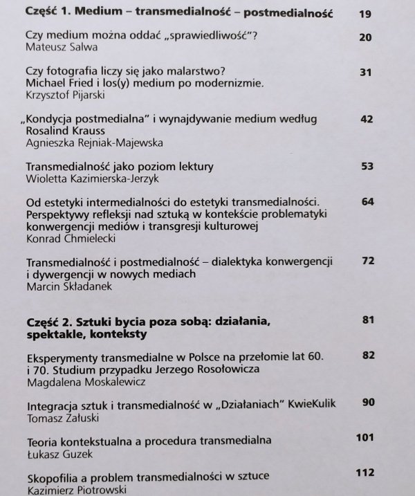 red. Tomasz Załuski Sztuki w przestrzeni transmedialnej