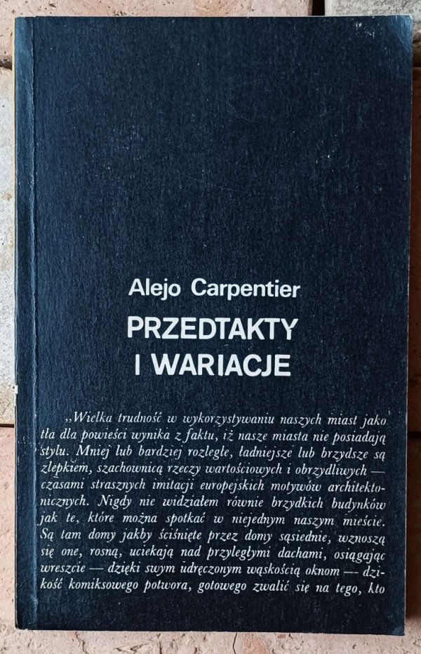 Alejo Carpentier Przedtakty i wariacje - okładka 