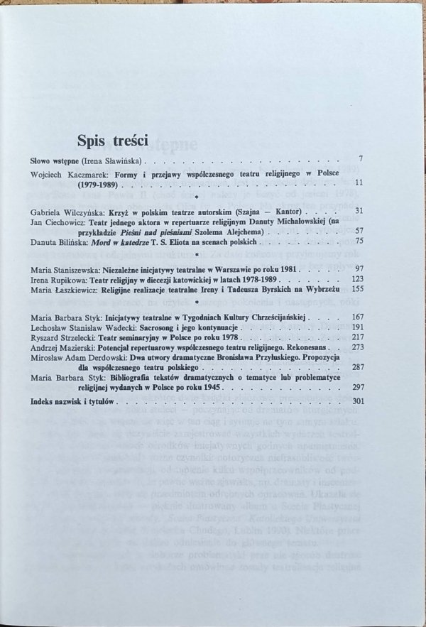 Wokół współczesnego dramatu i teatru religijnego w Polsce (1979-1989)