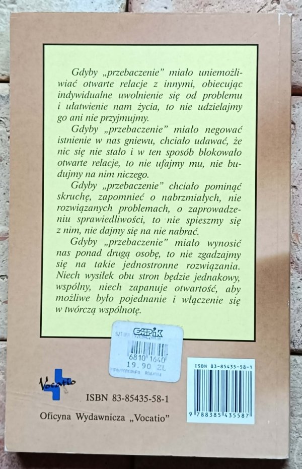 David Augsburger - Sztuka przebaczania - okładka