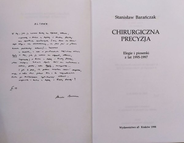 Stanisław Barańczak Chirurgiczna precyzja