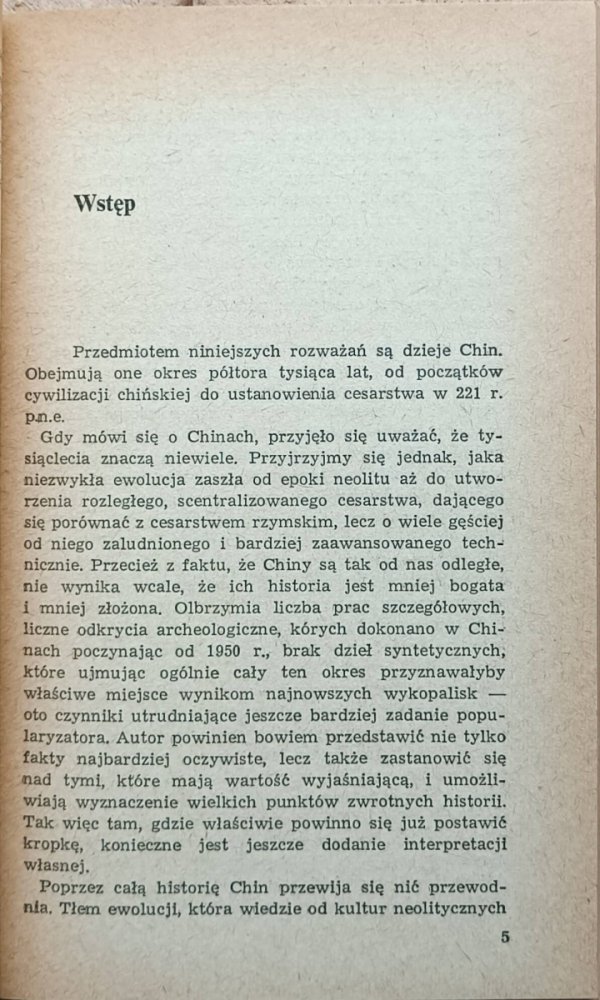 Jacques Gernet • Chiny starożytne. Od początków do ustanowienia cesarstwa -  wstęp