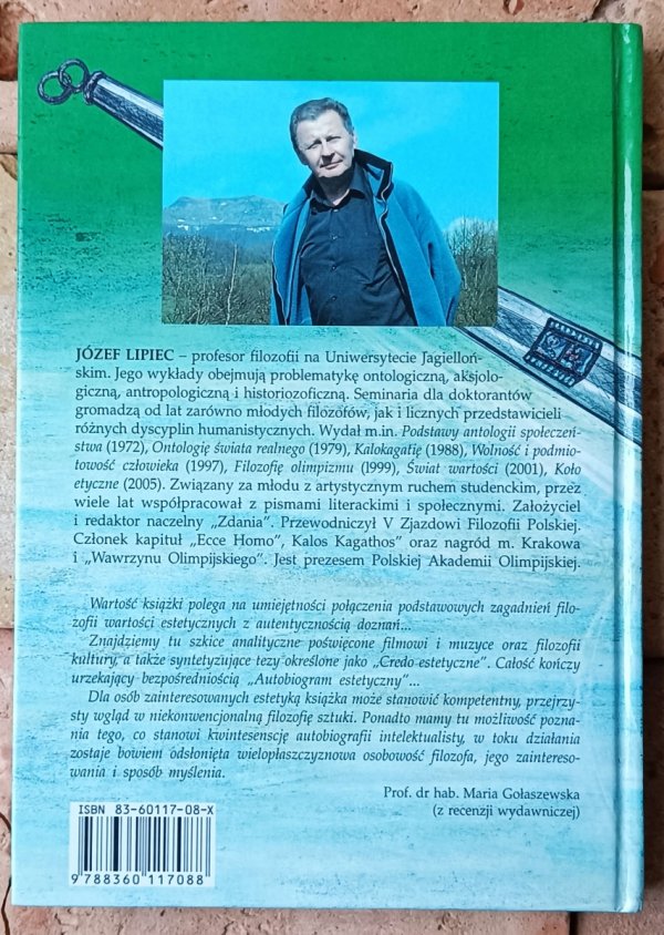 Józef Lipiec Powrót do estetyki - okładka