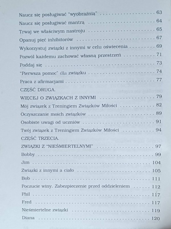 Sondra Ray Związki miłości. Tajemnica doskonałego związku - spis treści
