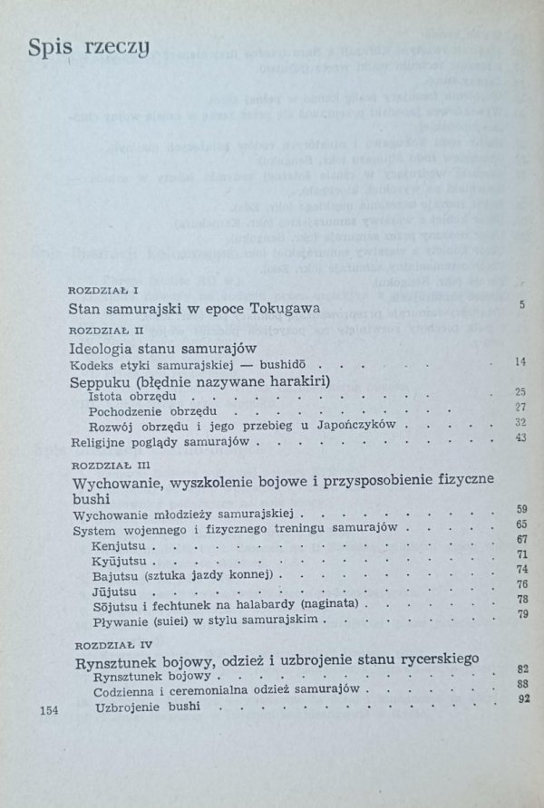 Aleksander Śpiewakowski  Samuraje [Japonia] - spis tresci