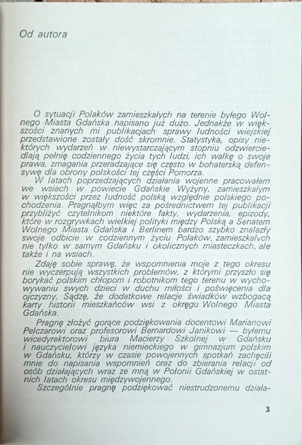 Zygmunt Kurek Trzy lata w Wolnym mieście Gdańsku 1936-1939 - od autora