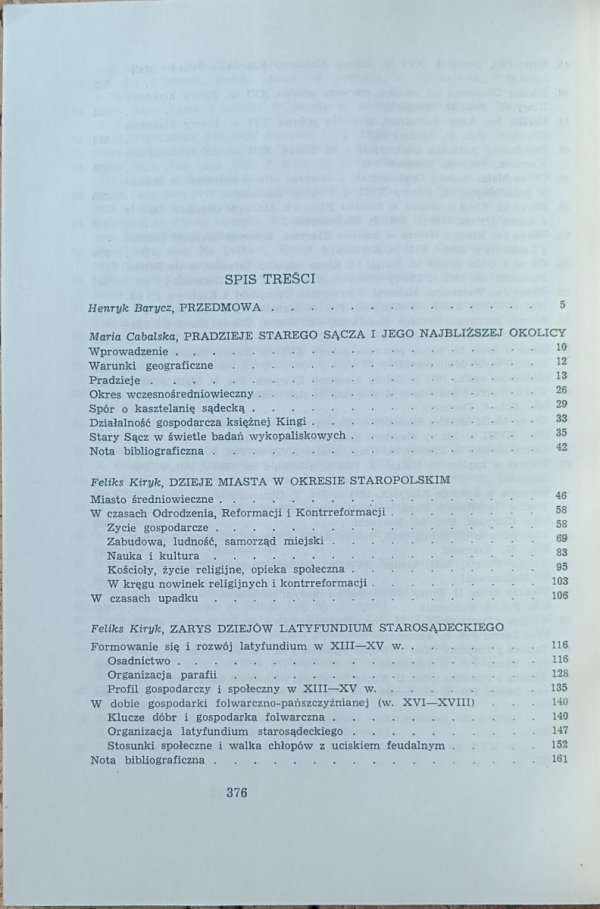 Henryk Barycz - Historia Starego Sącza od czasów najdawniejszych do 1939 roku