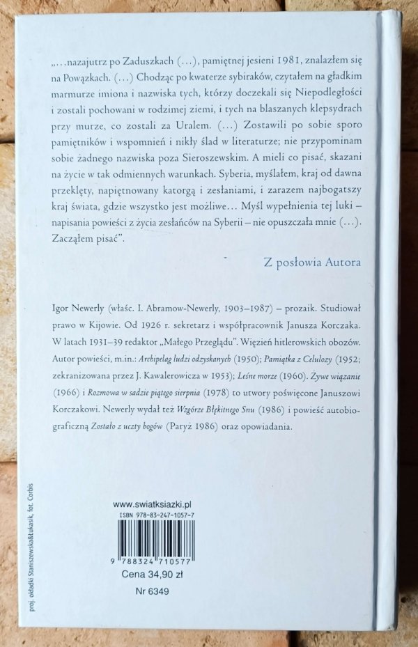 Igor Newerly Wzgórze błękitnego snu - okładka 