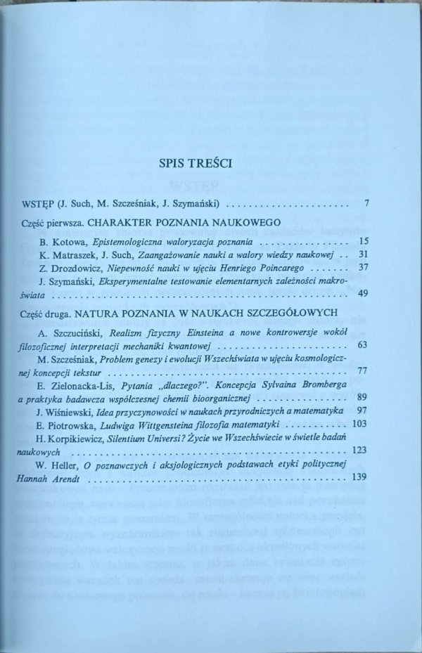 Jan Such, Jerzy Szymański, Małgorzata Szcześniak - Rozważania o poznaniu naukowym - okładka