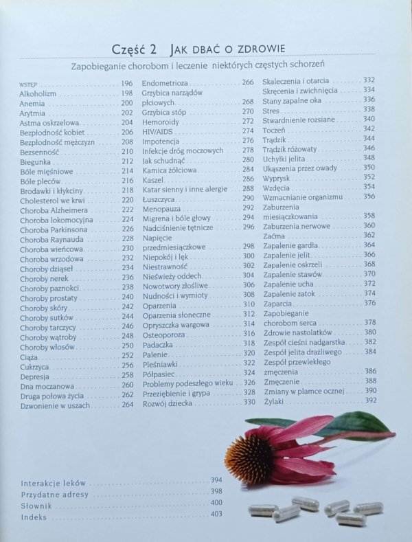 Uzdrawiająca moc witamin, minerałów i ziół  Reader's Digest - spis treści