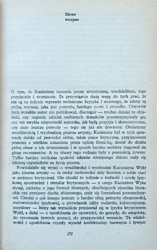 Kazimierz Wyka • Opowiadania