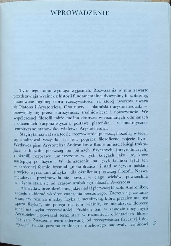 Zofia Włodek  Filozofia bytu - wprowadzenie