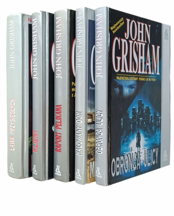 John Grisham x5 • Obrońca ulicy - Klient - Malowany dom i inne - okładka