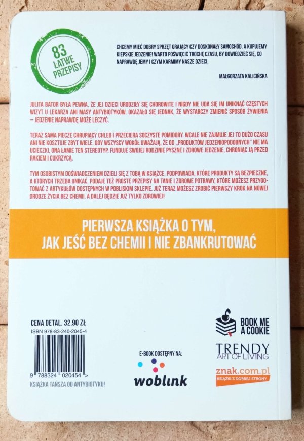 Julita Bator Zamień chemię na jedzenie - okładka