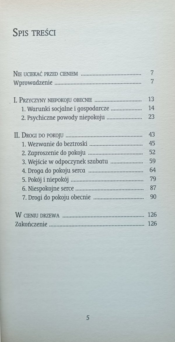 Anselm Grun • Pokój serca -  spis treści